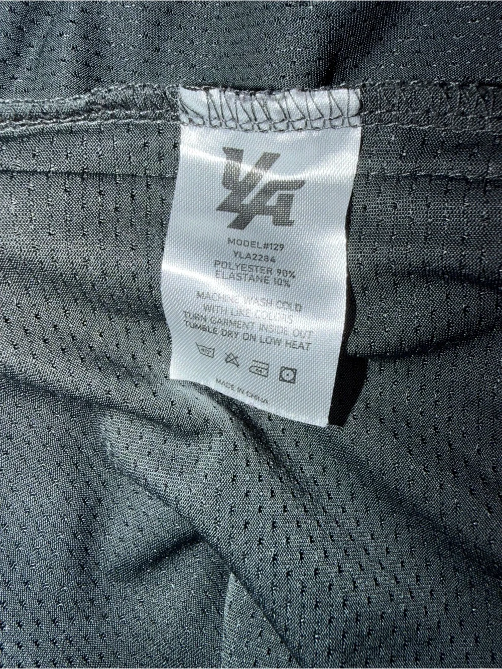 Young LA 2-in-1 Lined Running Shorts Grey Size Large